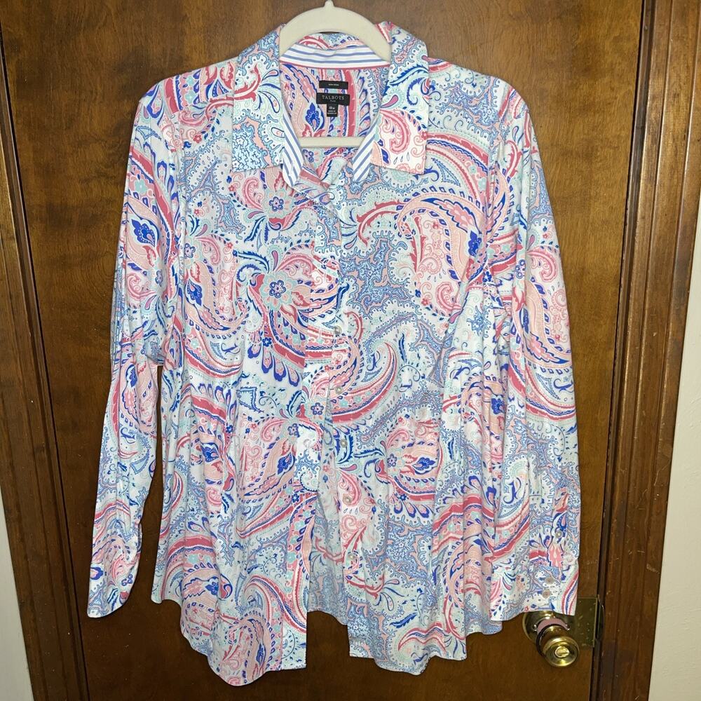 Talbots Women’s Plus Size Button Down Shirt 18w